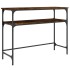 Mesa consola madera de ingeniería roble ahumado 100x35,5x75
