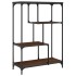 Estantería madera de ingeniería acero roble marrón 81x36x115