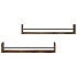 Estantes de pared con barras 2 uds roble ahumado 80x16x14