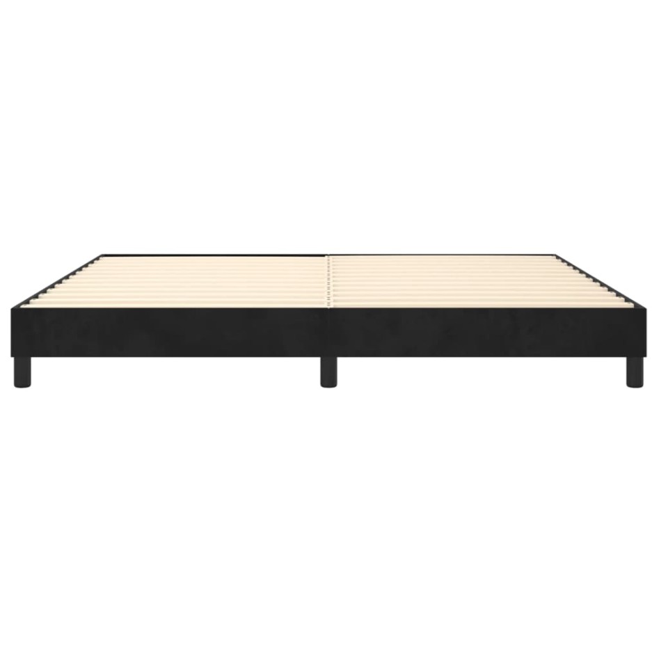 Estructura de cama box spring terciopelo negro 200x200