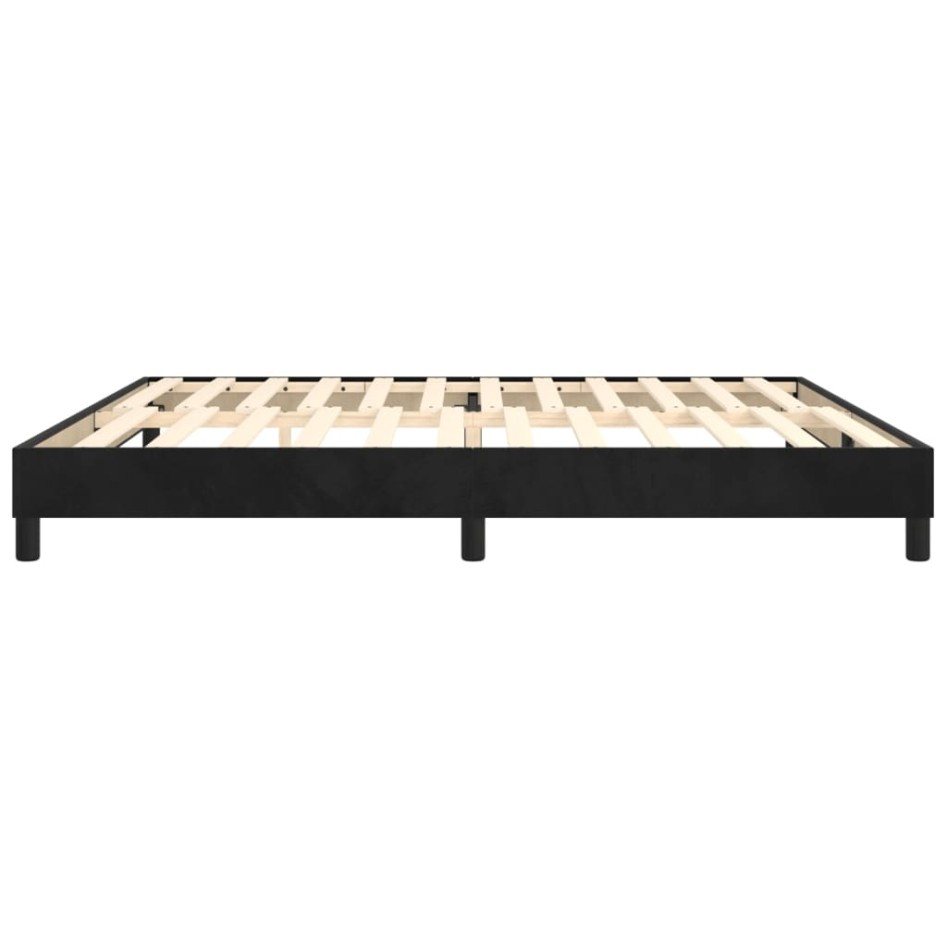 Estructura de cama box spring terciopelo negro 200x200