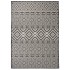 Alfombra de exterior de tejido plano rayas negras 120x170