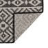 Alfombra de exterior de tejido plano rayas negras 120x170