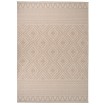 Alfombra de exterior de tejido plano rayas marrones 140x200 cm