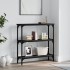 Mesa consola madera de ingeniería negra 75x22,5x75