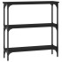 Mesa consola madera de ingeniería negra 75x22,5x75