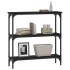 Mesa consola madera de ingeniería negra 75x22,5x75