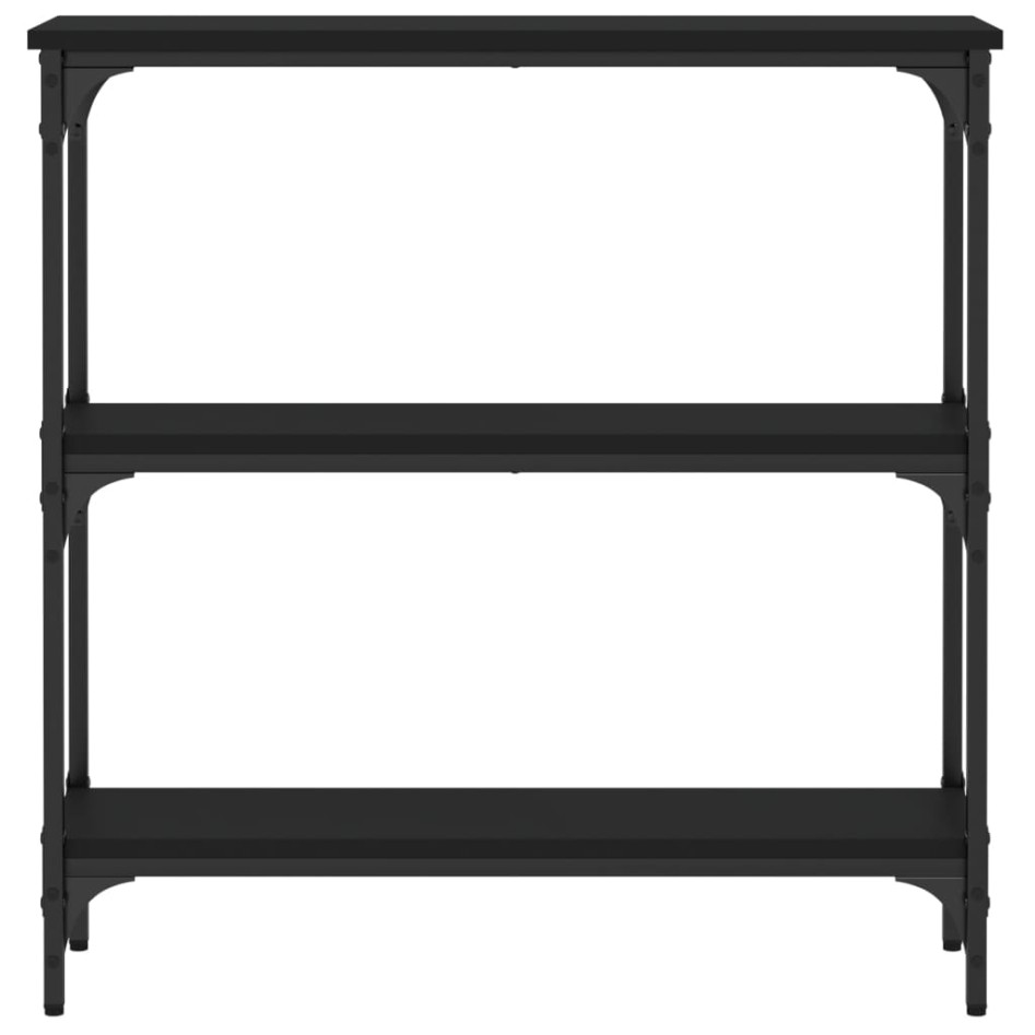 Mesa consola madera de ingeniería negra 75x22,5x75