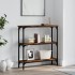 Mesa consola madera de ingeniería roble ahumado 75x22,5x75