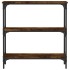 Mesa consola madera de ingeniería roble ahumado 75x22,5x75