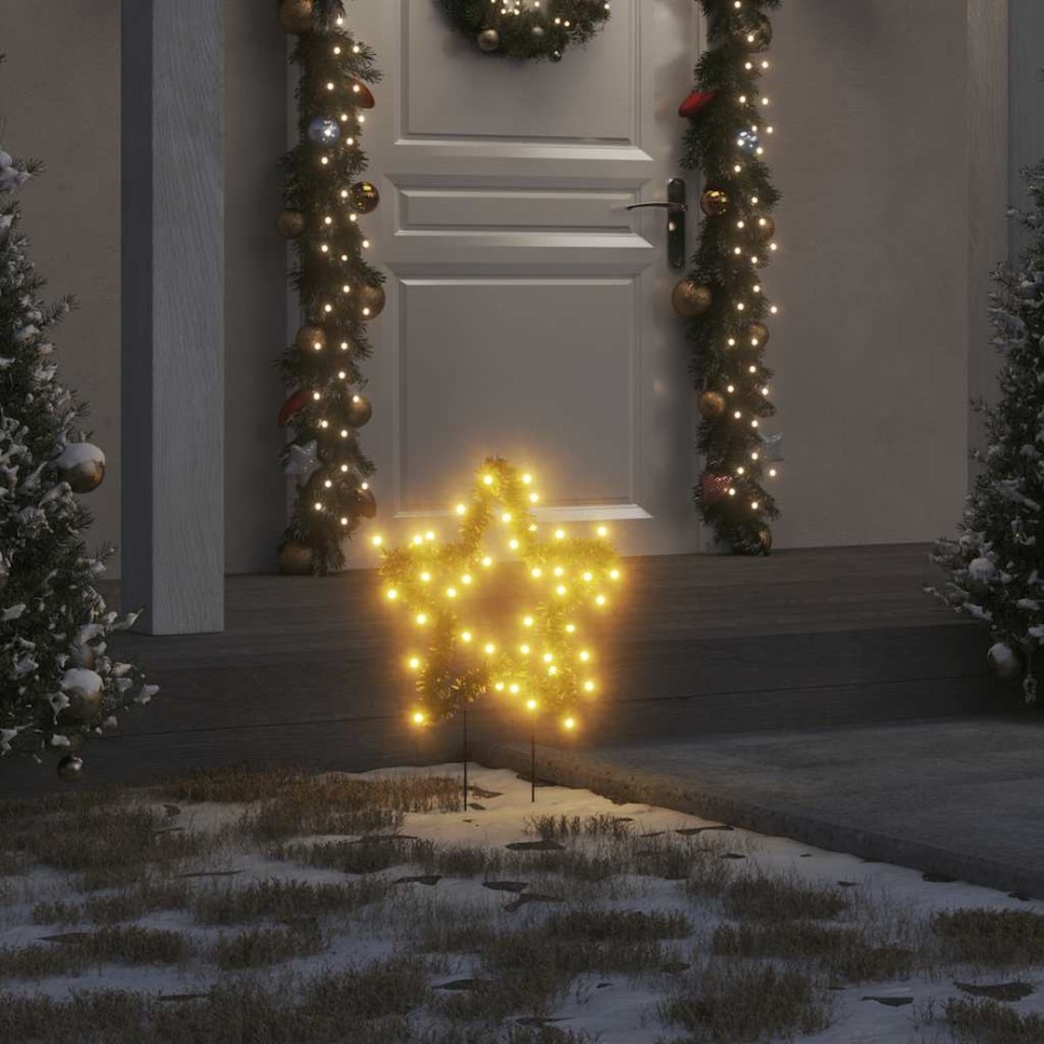 Estrella de luz decorativa Navidad con estacas 50 LED 29
