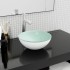 Lavabo de vidrio templado blanco 30x12