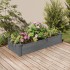 Jardinera arriate forro madera maciza marrón abeto 120x45x25