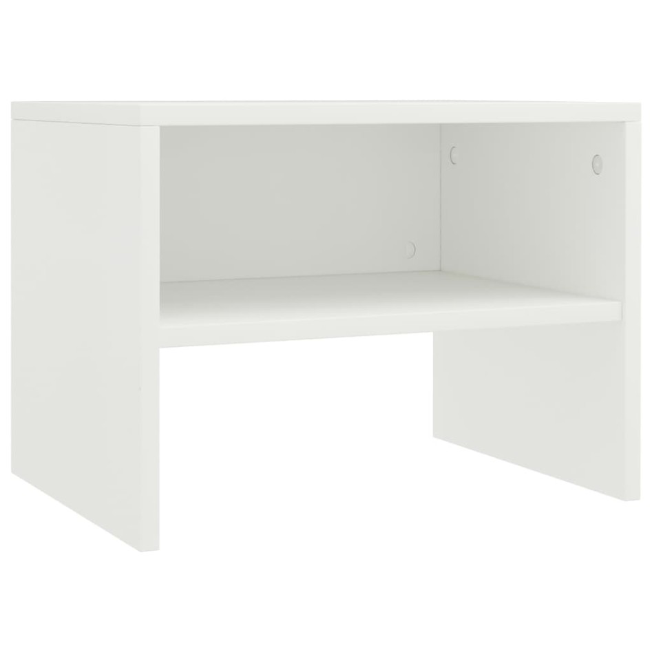 Mesita de noche madera contrachapada blanco 40x30x30