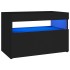 Mueble de TV con luces LED negro 60x35x40