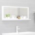 Espejo de baño madera contrachapada blanco 90x10,5x37