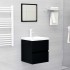 Armario para lavabo madera de ingeniería negro 41x38,5x45