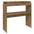 Mesa consola madera contrachapada roble ahumado 80x30x80