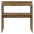 Mesa consola madera contrachapada roble ahumado 80x30x80