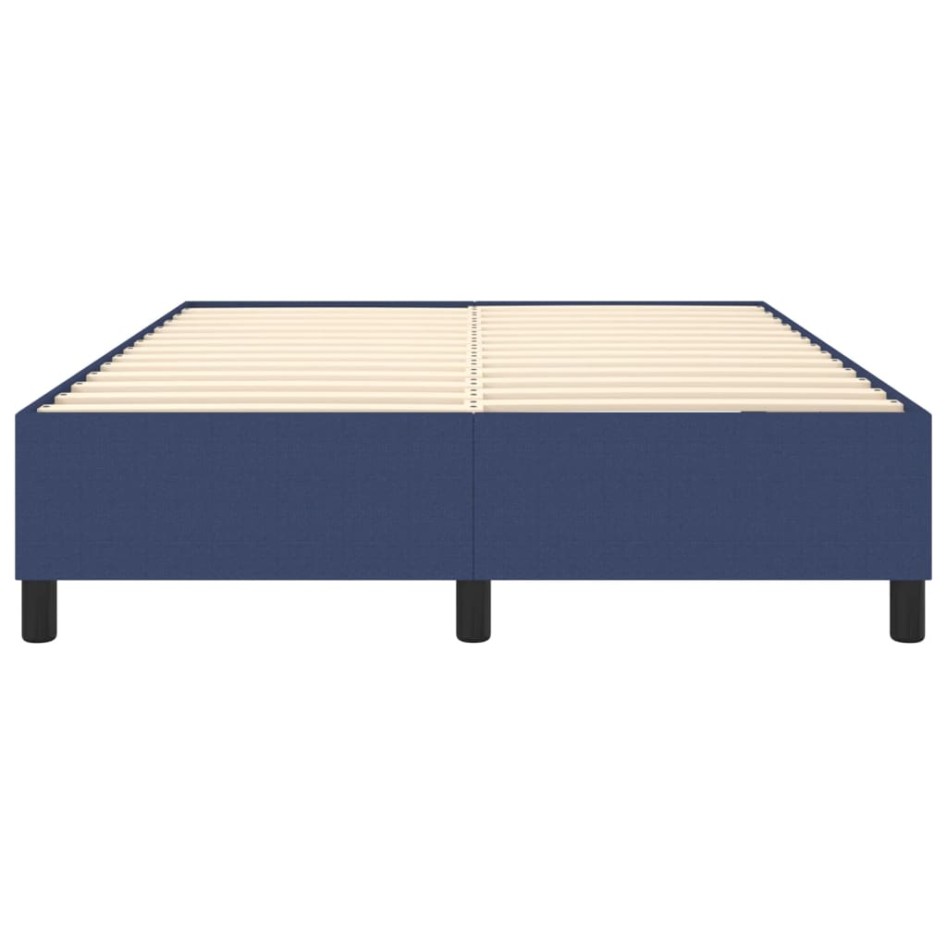 Estructura de cama box spring tela azul 140x200