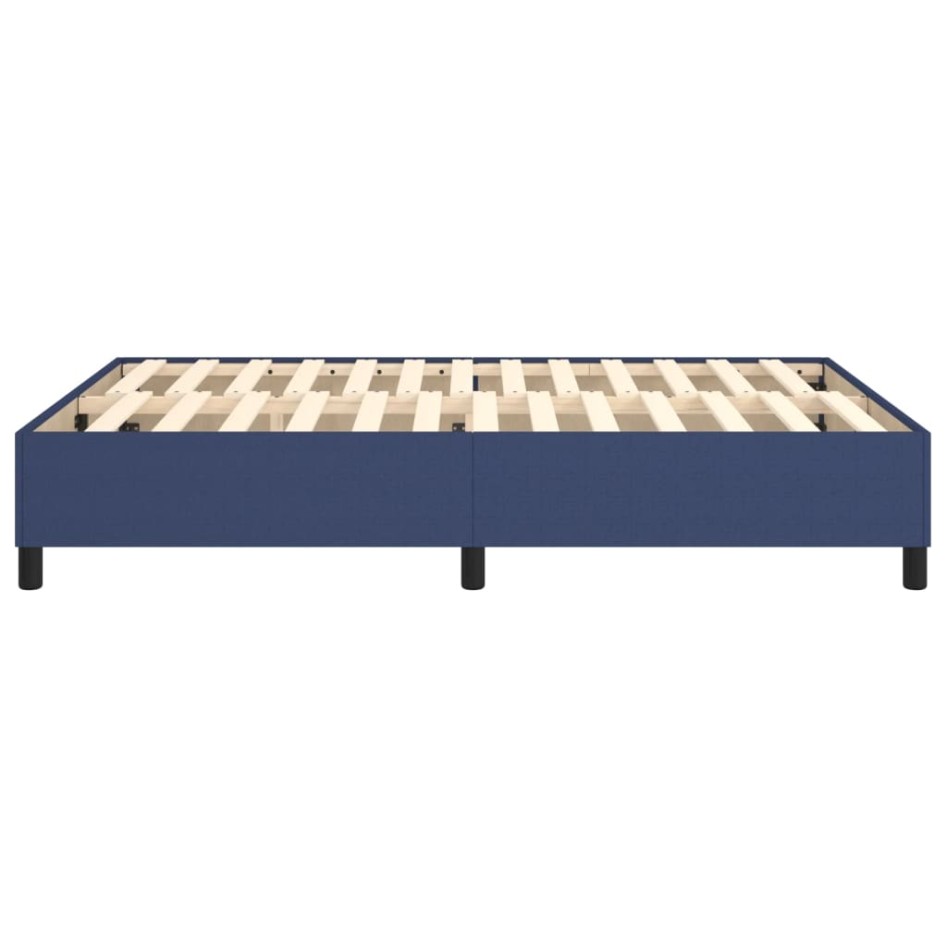 Estructura de cama box spring tela azul 140x200