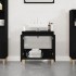 Armario para lavabo madera contrachapada negro 58x33x60