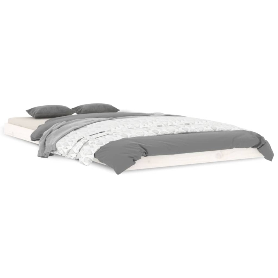 Estructura de cama madera maciza de pino blanco 100x200