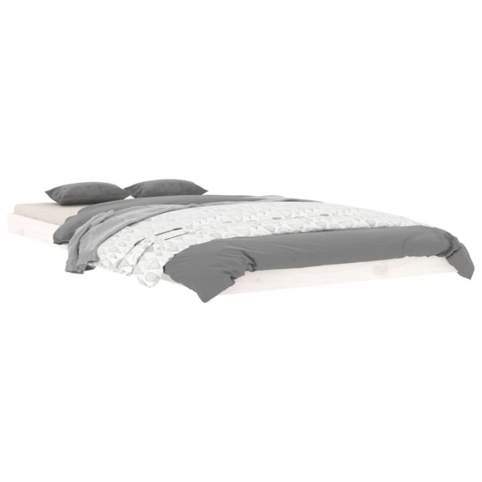 Estructura de cama madera maciza de pino blanco 100x200