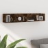 Estante de pared para CD madera color roble ahumado