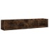 Estante de pared para CD madera color roble ahumado