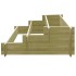 Jardinera con 3 niveles de madera impregnada 90x90x35