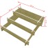 Jardinera con 3 niveles de madera impregnada 90x90x35