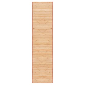 Alfombra de bambú marrón 80x300