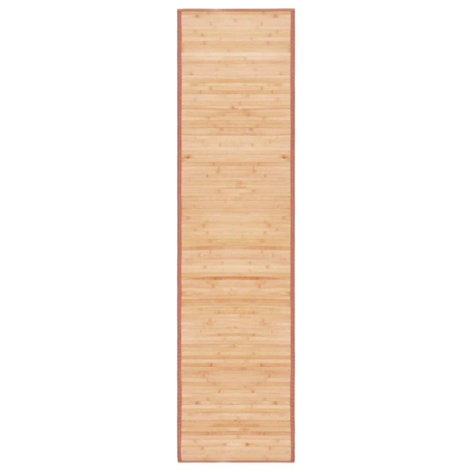 Alfombra de bambú marrón 80x300