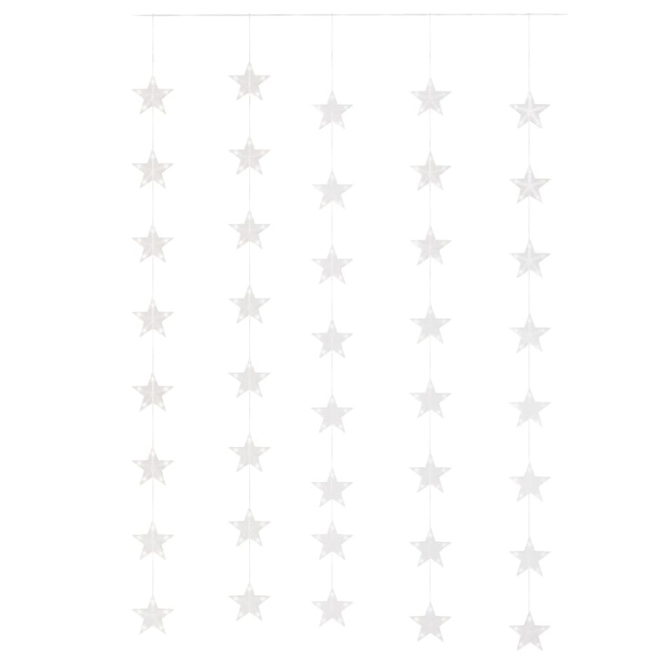 Cortina de luces estrellas 200 LEDs blanco cálido 8