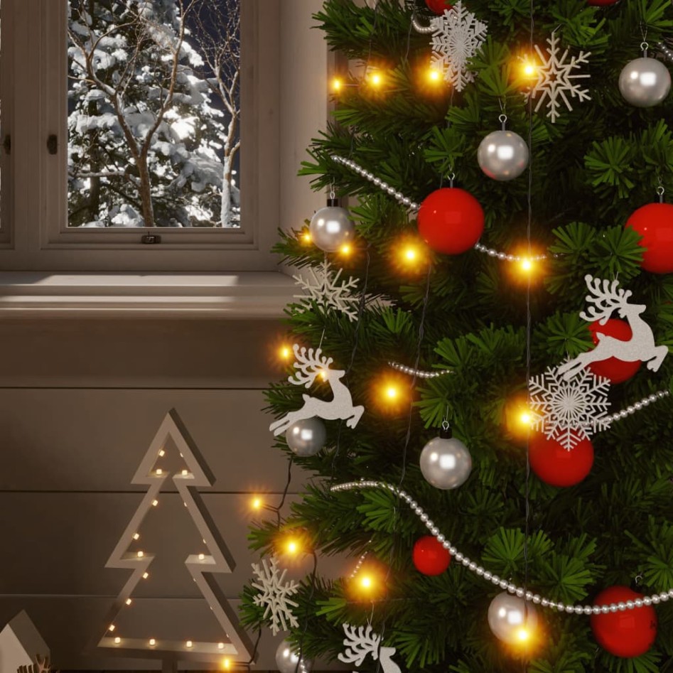 Tiras de luces solares LED 2 uds blanco