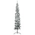 Mitad árbol Navidad artificial delgado con nieve 240