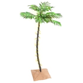 Palmera artificial con 72 LED blanco cálido 120