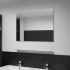Espejo de pared con estante de vidrio templado 80x60