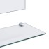 Espejo de pared con estante de vidrio templado 80x60