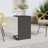 Mesa en forma de C ratán sintético negro 40x35x60