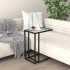 Mesa auxiliar de ordenador vidrio transparente 50x35x65
