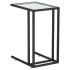 Mesa auxiliar de ordenador vidrio transparente 50x35x65