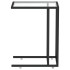 Mesa auxiliar de ordenador vidrio transparente 50x35x65