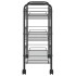 Carrito de cocina 3 niveles hierro negro 46x26x64