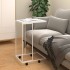 Mesa auxiliar con ruedas madera ingeniería blanco 40x30x63,5