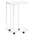 Mesa auxiliar con ruedas madera ingeniería blanco 40x30x63,5