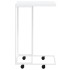 Mesa auxiliar con ruedas madera ingeniería blanco 40x30x63,5