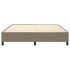 Estructura de cama box spring tela gris taupe 180x200