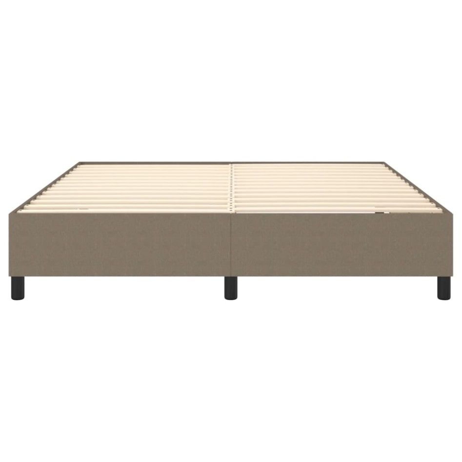 Estructura de cama box spring tela gris taupe 180x200